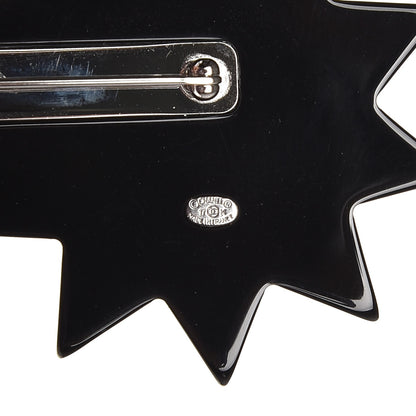 Chanel Glittered Resin Strass Shooting Star Brooch Silver Purple Green 5 of 6