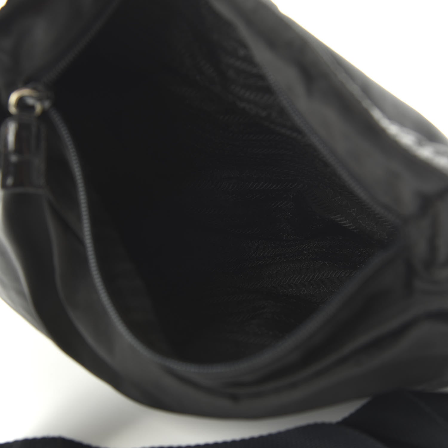 Prada Nylon Flat Messenger Bag Black 4 of 9