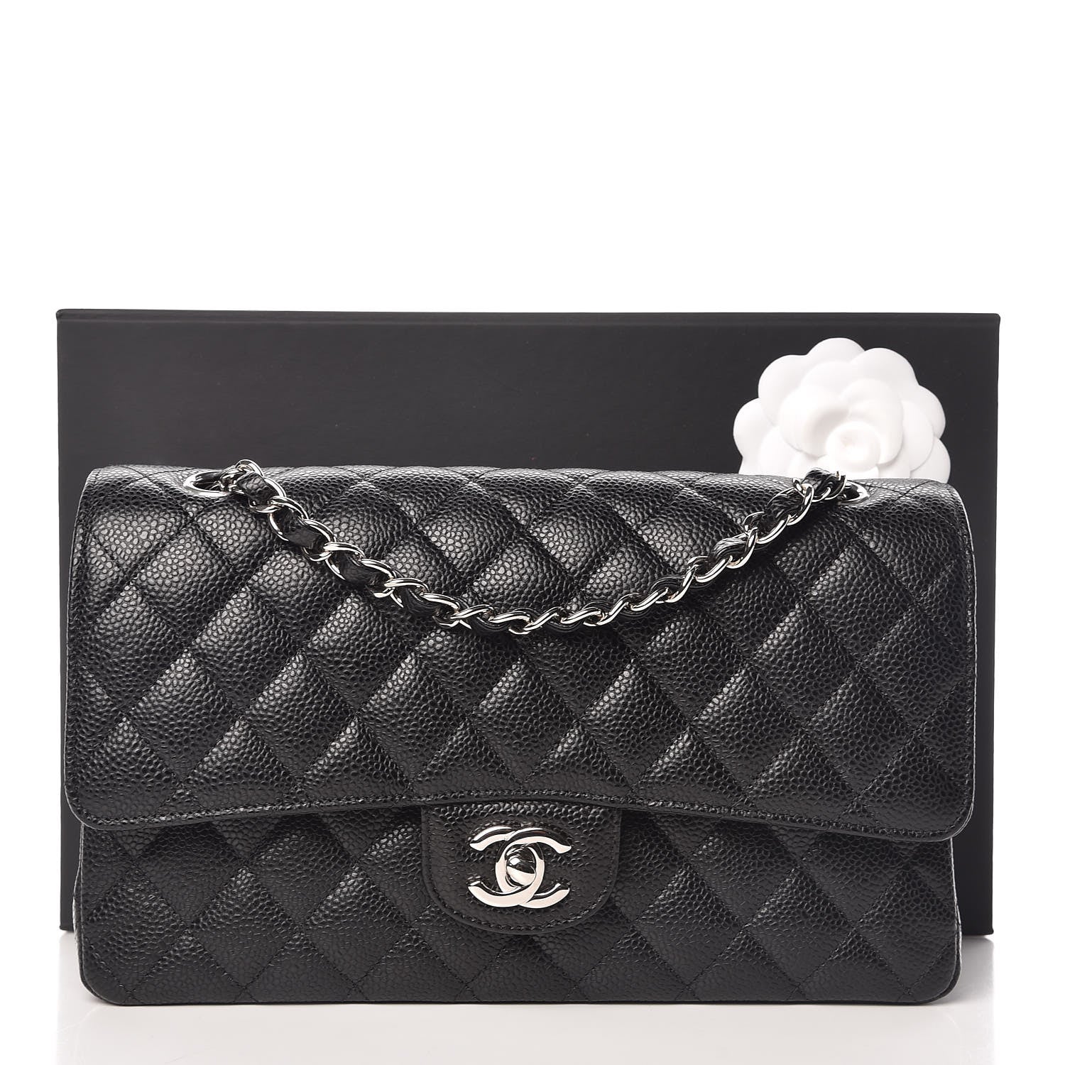 Chanel Caviar Quilted Medium Double Flap Black 10 of 10