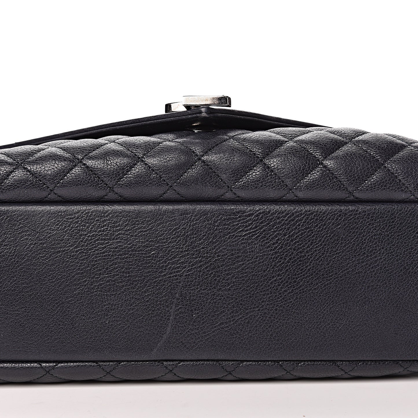 Calfskin Mixed Matelasse Triquilt Large Monogram Envelope Satchel Deep Marine