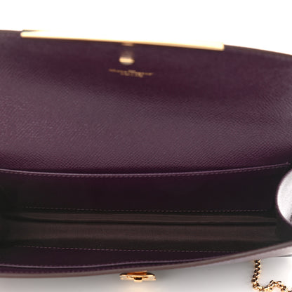 Salvatore Ferragamo Hammered Calfskin Gancini Icona Mini Bag Blackberry 9 of 17