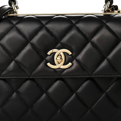 Chanel Lambskin Quilted Small Trendy CC Dual Handle Flap Bag Black 8 of 12