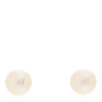 Tiffany Sterling Silver Freshwater Pearl 7-8mm Ziegfeld Earrings 1 of 5