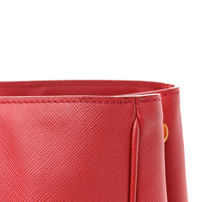 Prada Saffiano Lux Large Tote Fuoco 17 of 19