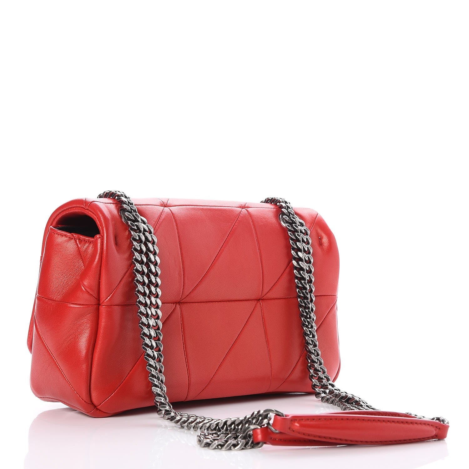 Saint Laurent Lambskin Patchwork Monogram Small Jamie Red 3 of 12
