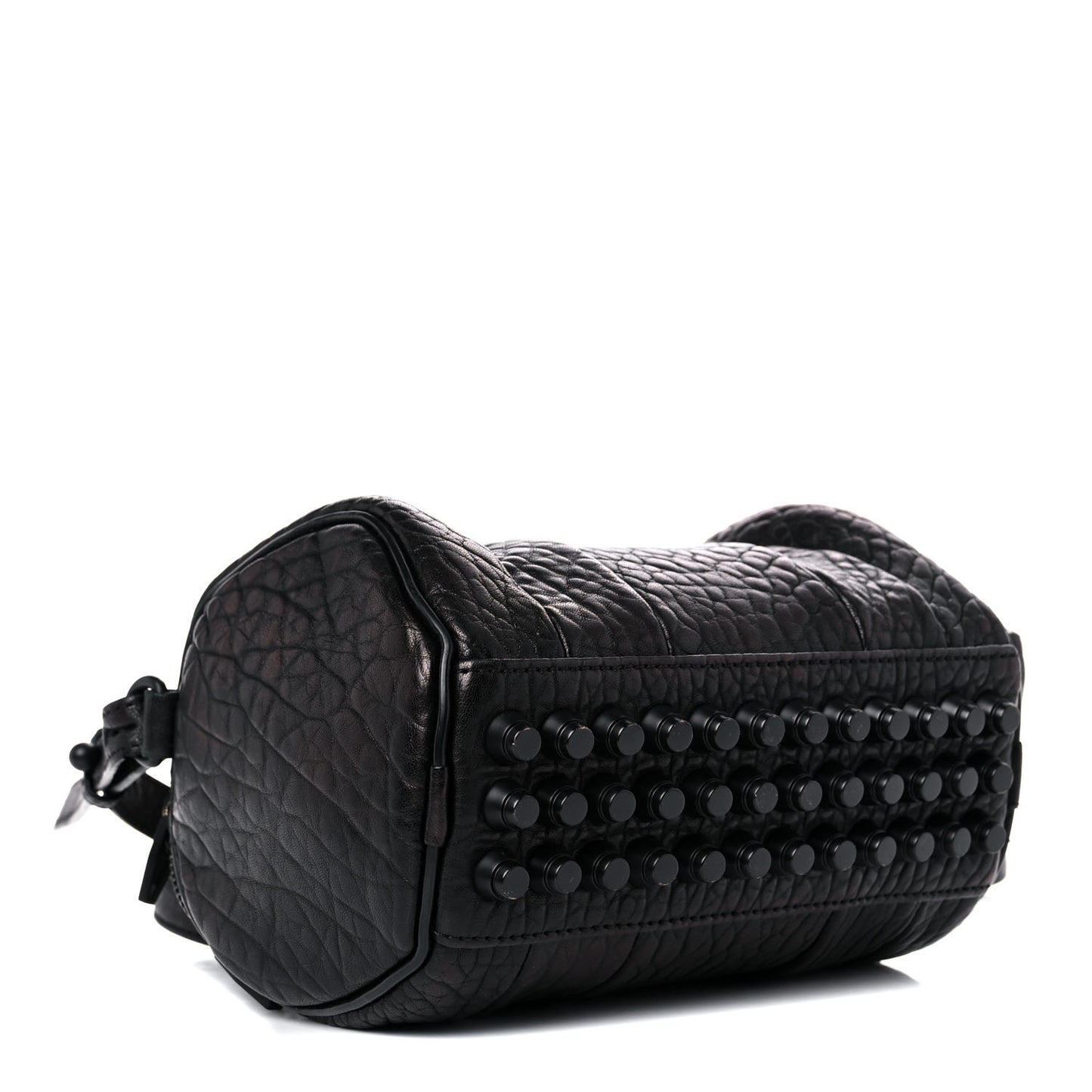 Pebbled Lambskin Mini Rockie Black Matte Black Hardware