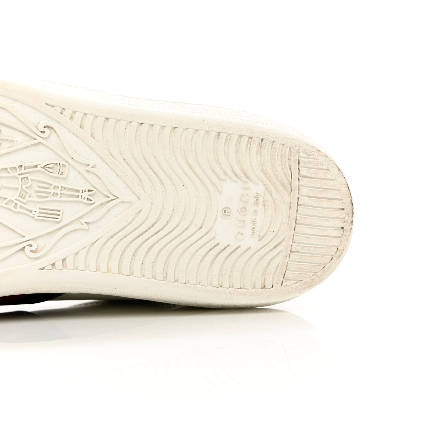 Gucci Calfskin Ayers Bee Embroidered Womens Ace Sneakers 38.5 White Green 16 of 17