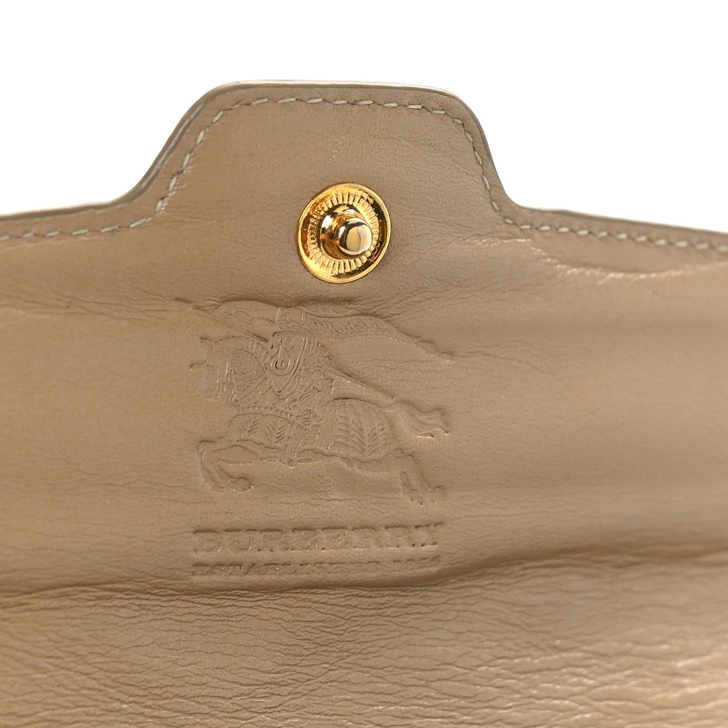 Calfskin Quilted Continental Wallet Beige