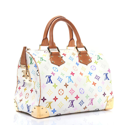 Louis Vuitton Monogram Multicolor Speedy 30 White 3 of 29