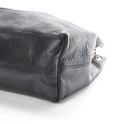 Gucci Pebbled Calfskin Medium Soho Chain Shoulder Bag Black 6 of 14