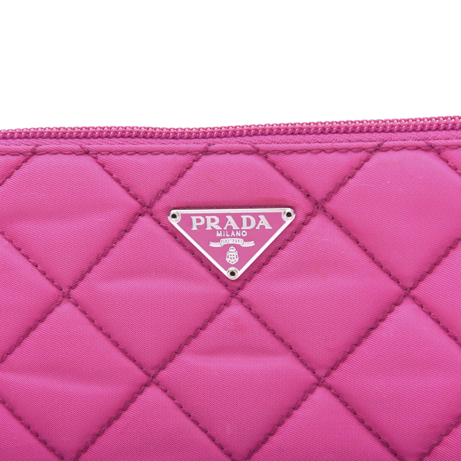 Prada Nylon Tessuto Impuntu Pouch Fuxia 19 of 24