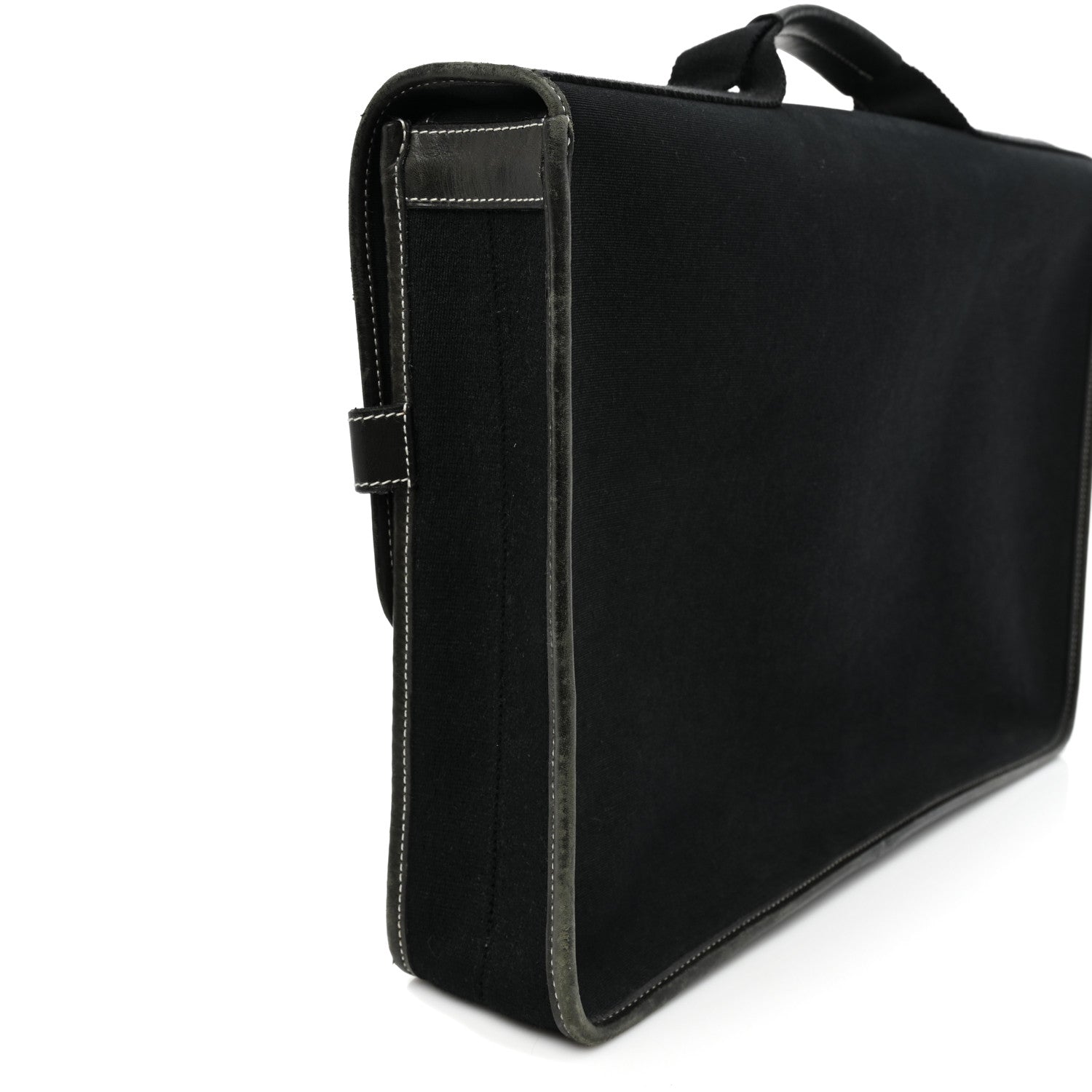 Hermes Toile Officier Buenaventura Briefcase Black 14 of 23