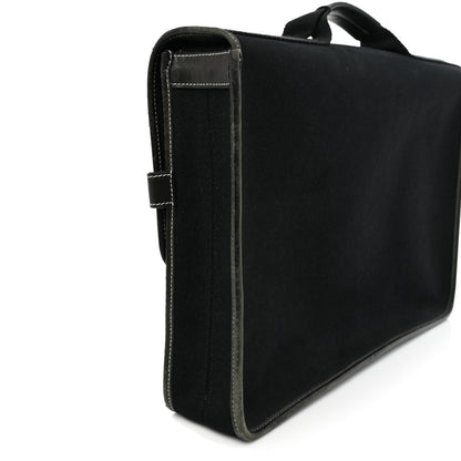 Hermes Toile Officier Buenaventura Briefcase Black 14 of 23