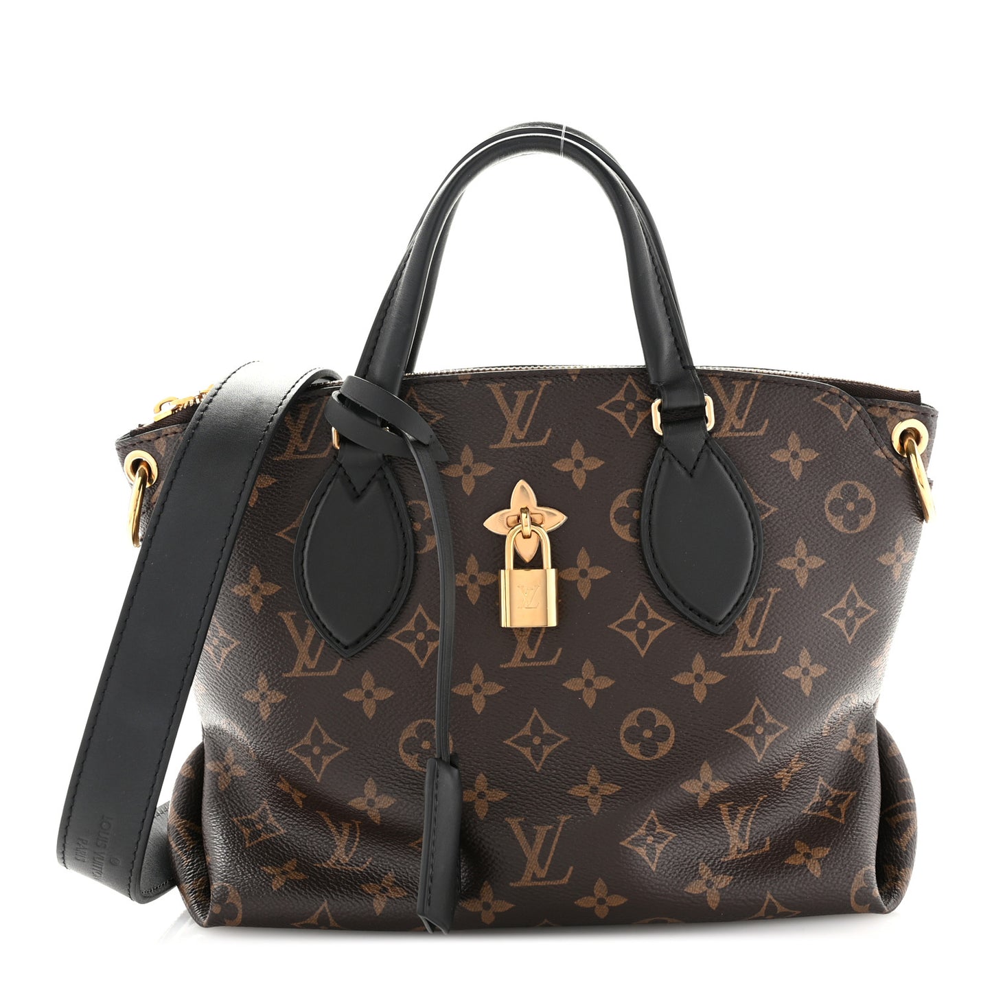 Monogram Flower Zipped Tote PM Black