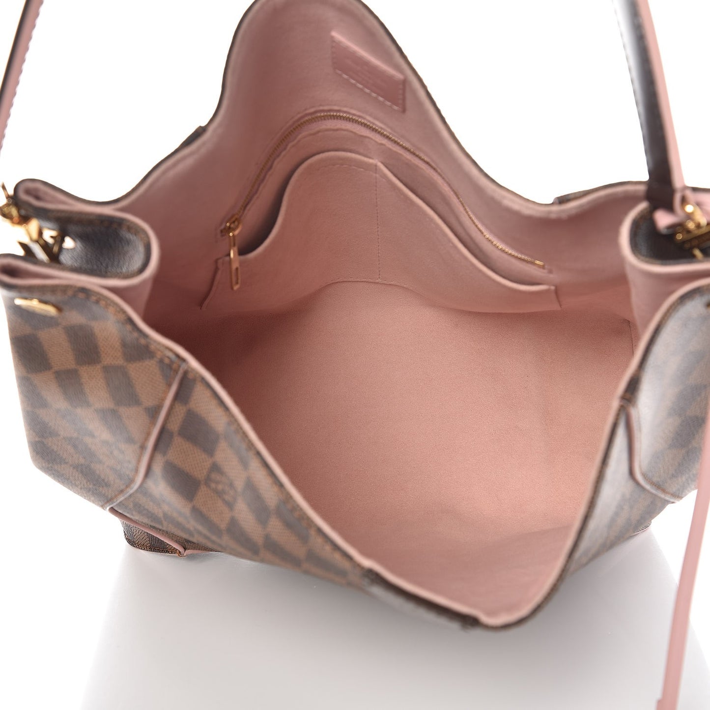 Damier Ebene Caissa Hobo Rose Ballerine