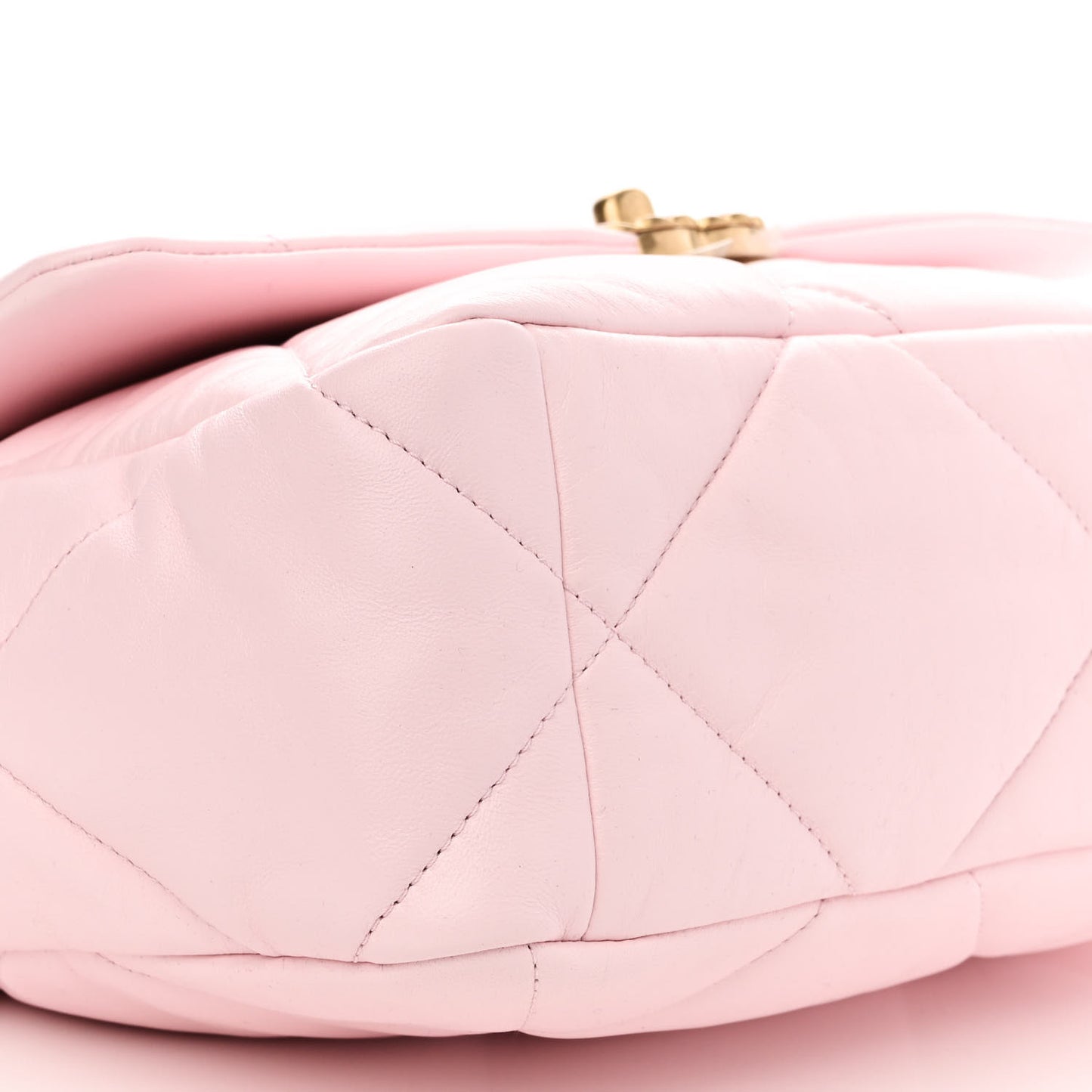 Lambskin Quilted Large Chanel 19 Flap Light Pink
