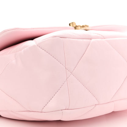 Chanel Lambskin Quilted Large Chanel 19 Flap Light Pink 9 of 10