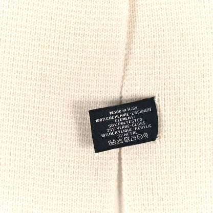 Chanel Cashmere Crystal CC Scarf Ivory 3 of 3
