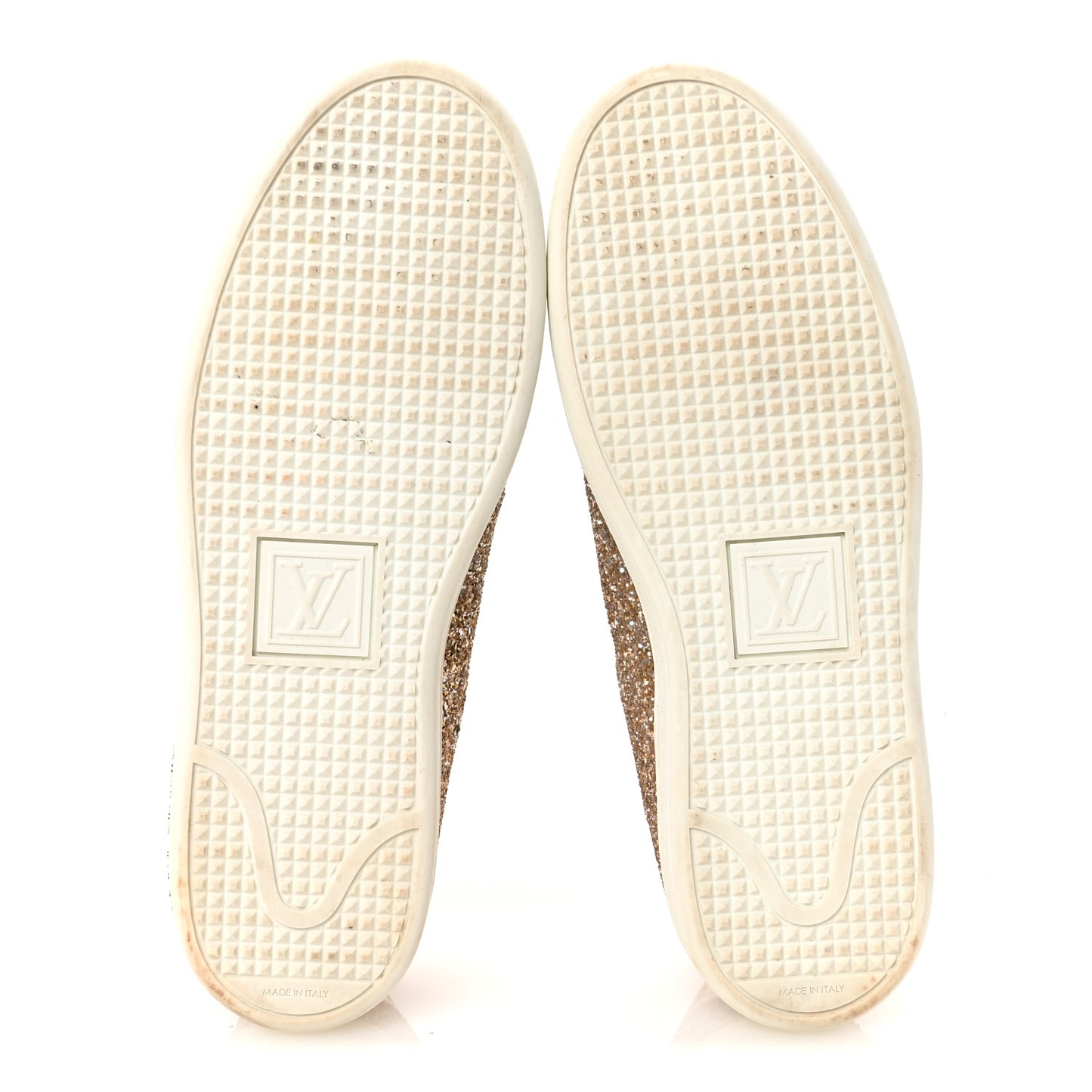 Metallic Glitter Frontrow Sneakers 37 Rose Gold