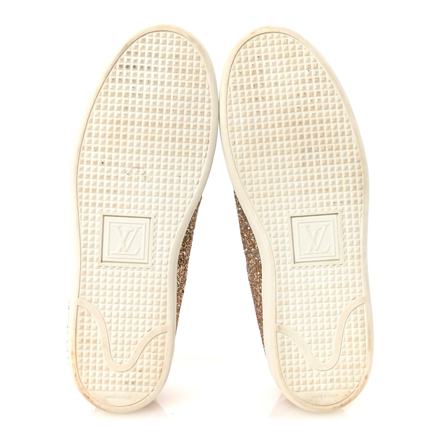 Louis Vuitton Metallic Glitter Frontrow Sneakers 37 Rose Gold 6 of 9