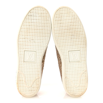 Louis Vuitton Metallic Glitter Frontrow Sneakers 37 Rose Gold 6 of 9