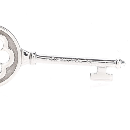 Tiffany 18K White Gold Diamond Blossom Key Pendant 3 of 4