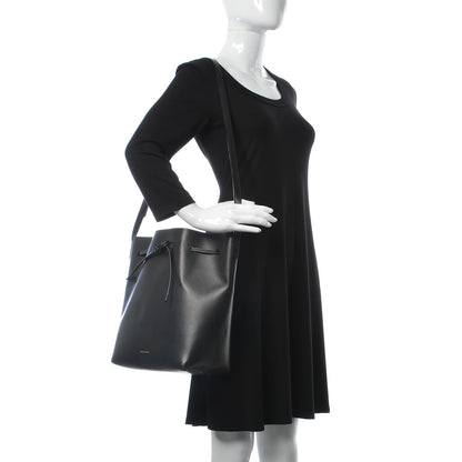 Mansur Gavriel Vegetable Tanned Calfskin Bucket Bag Black Flamma 2 of 20