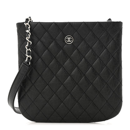 Chanel Aged Calfskin Quilted Crossbody Bag Black 1 of 10