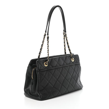 Chanel Caviar Quilted CC Timeless Tote Black 3 of 9