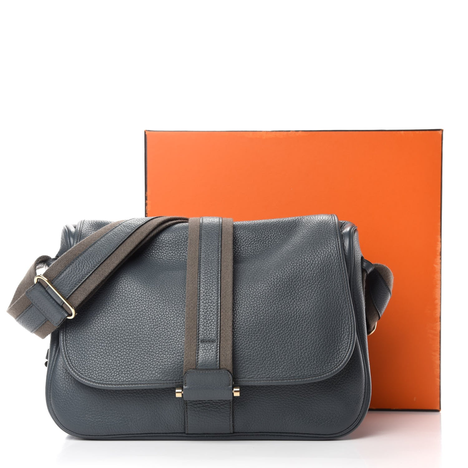 Hermes Taurillon Clemence Bourlingue Bleu Orage Etain 10 of 10