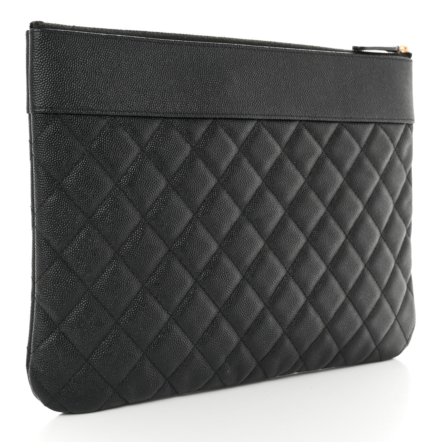 Chanel Caviar Quilted Medium Vintage Mademoiselle Cosmetic Case Black 3 of 12