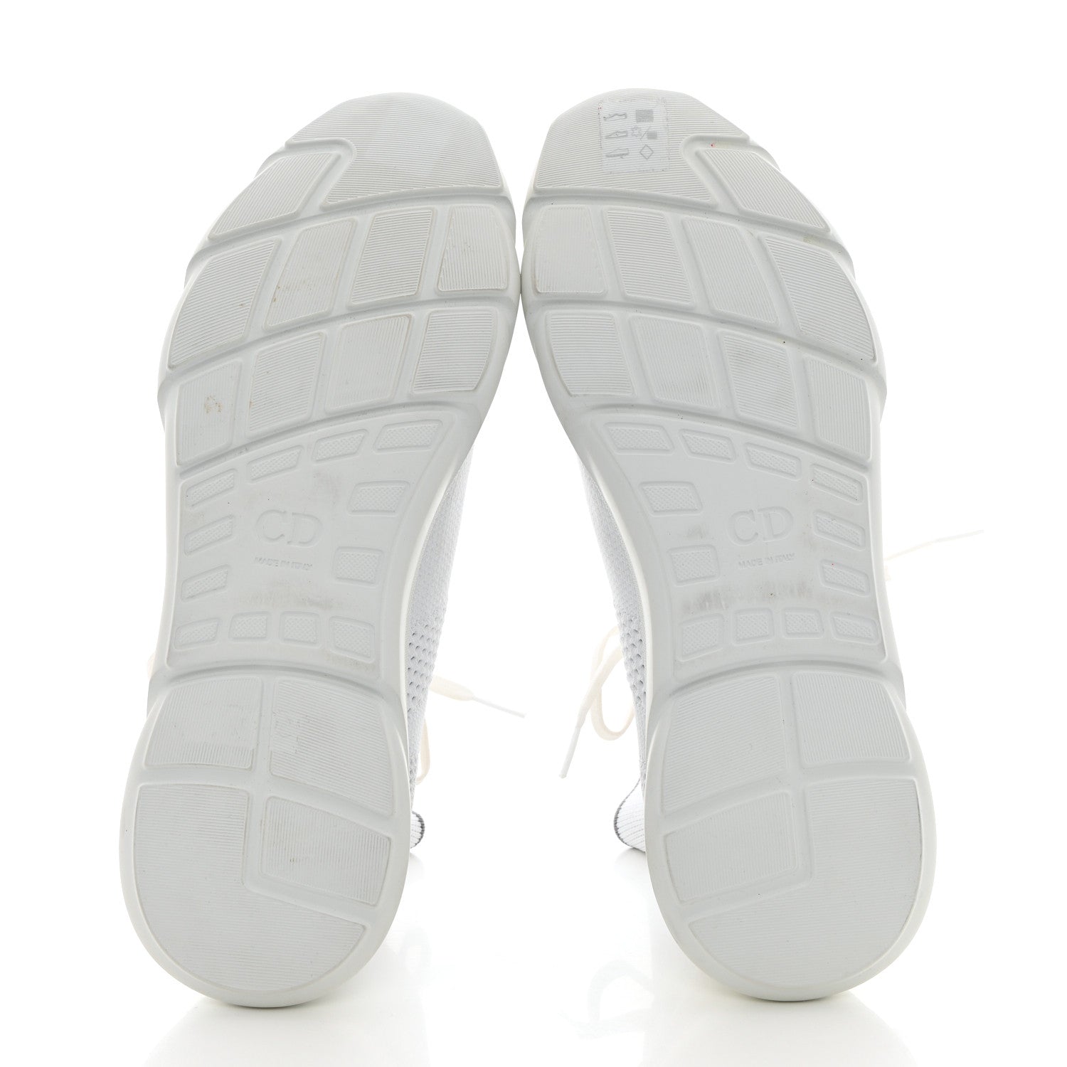 Christian Dior Technical Knit Mens B21 High Top Sneakers White Grey 5 of 13