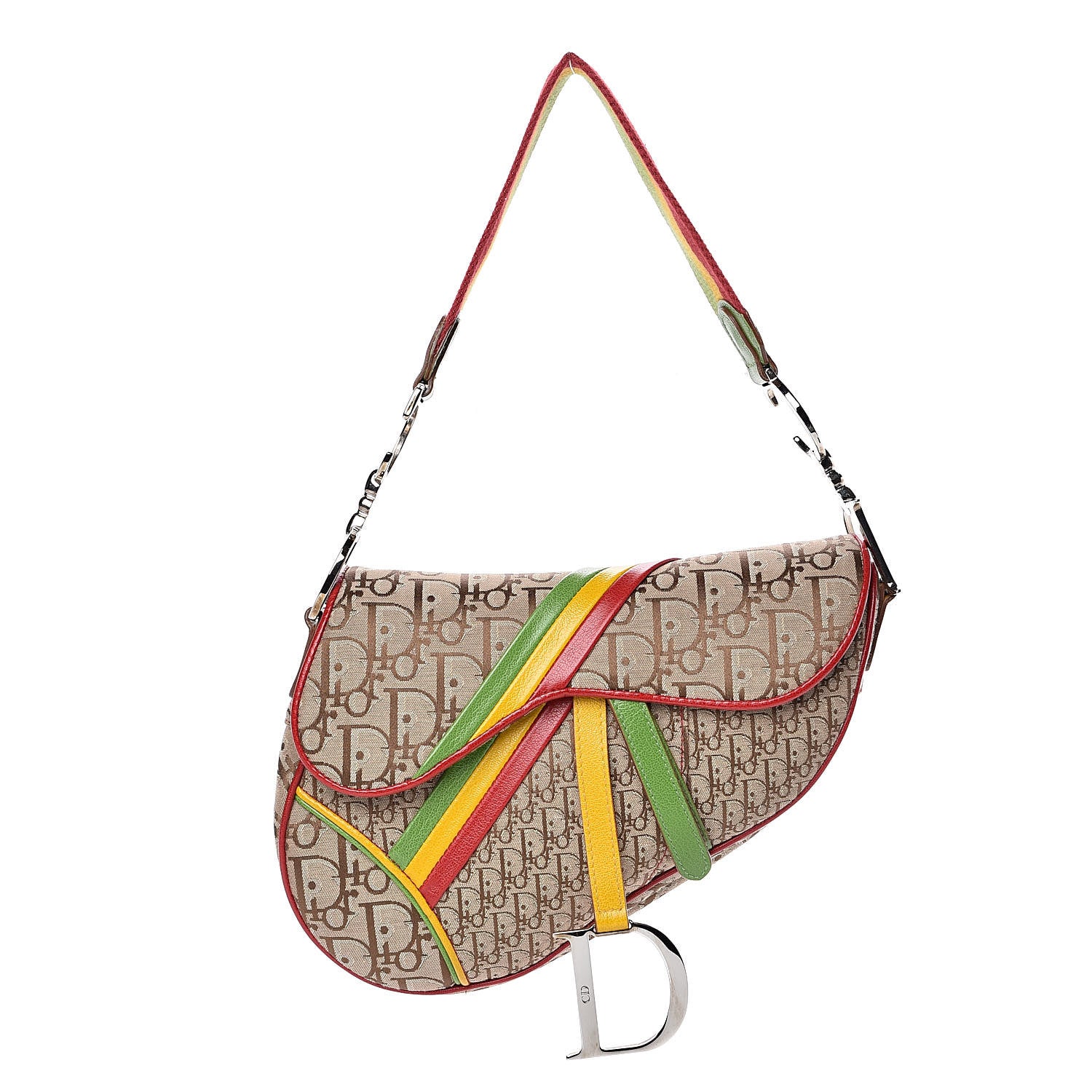 Christian Dior Monogram Rasta Saddle Bag Beige 1 of 9