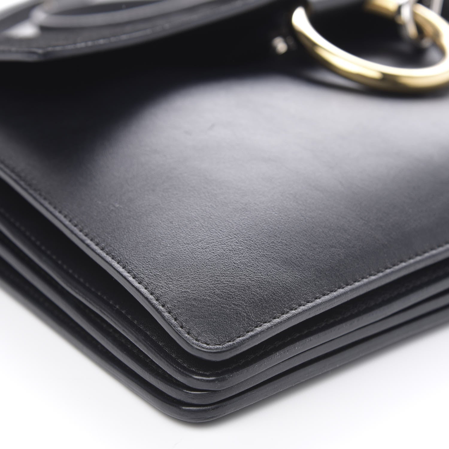 Chloe Suede Calfskin Medium Faye Shoulder Bag Black 8 of 13
