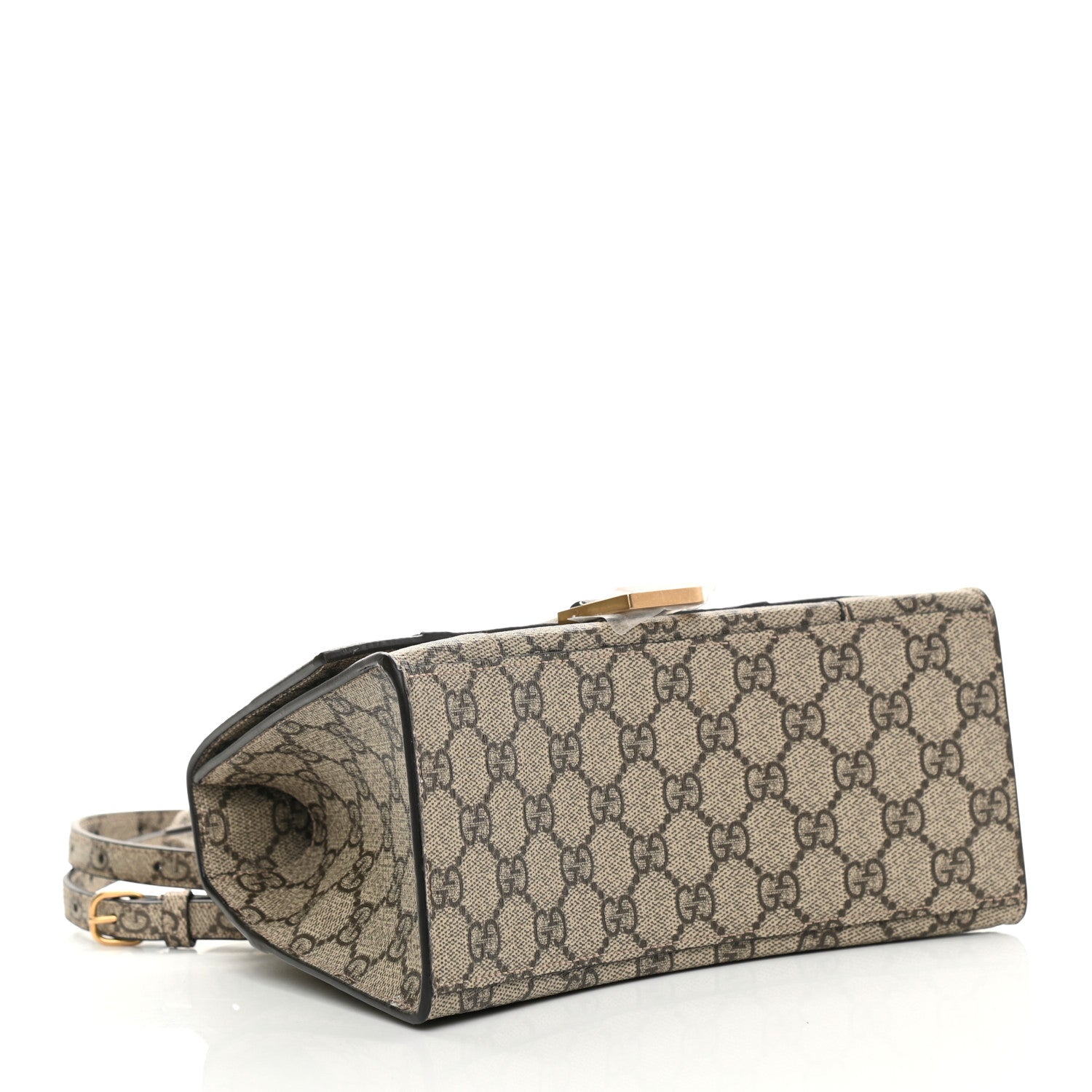 Balenciaga X GUCCI GG Supreme Monogram Small Hourglass Top Handle Bag Beige Ebony 4 of 13