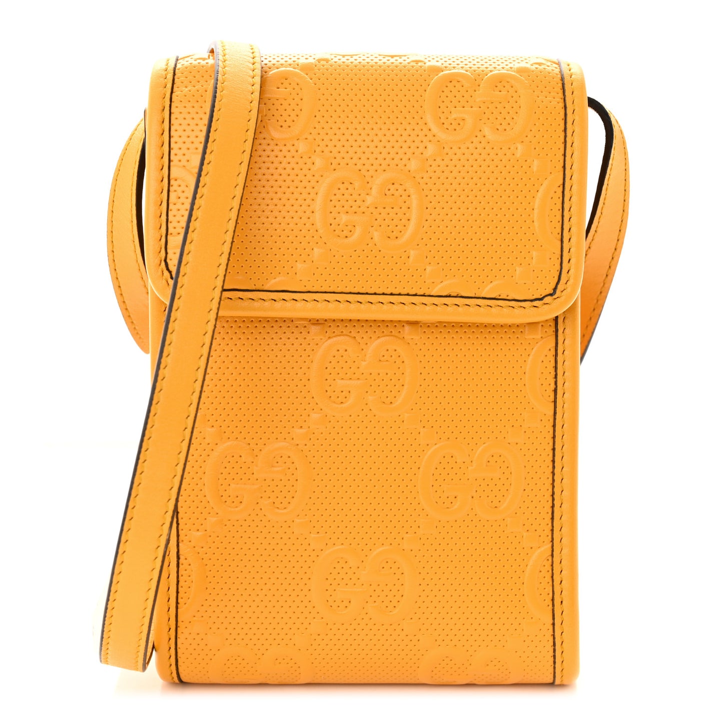 Calfskin GG Tennis Embossed Mini Crossbody Bag Crop