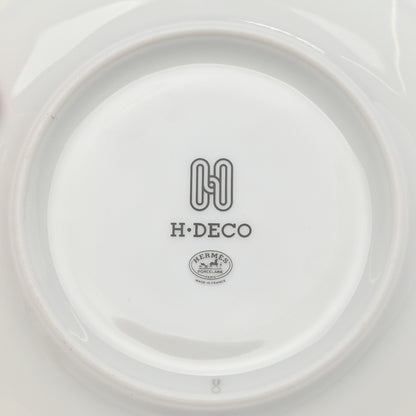 Hermes Porcelain H Deco Dinner Plate Set of 2 Black White 4 of 5