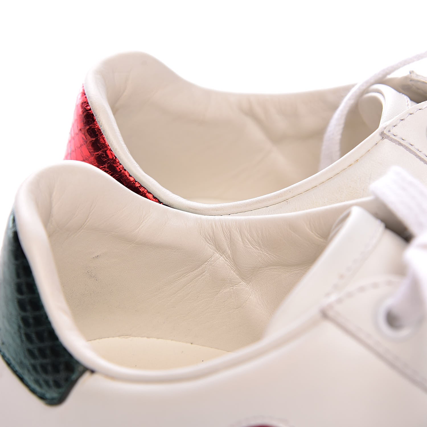 Gucci Calfskin Web Heart Embroidered Womens Ace Sneakers 37 White 10 of 13