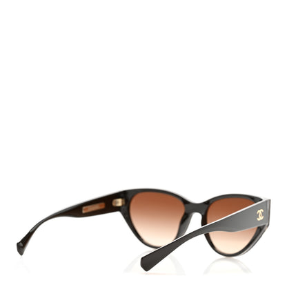 Chanel Acetate Cat Eye Sunglasses 6054 Black 4 of 10