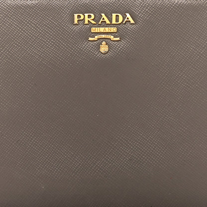 Prada Saffiano Metal Zip Around Wallet Argilla 7 of 10