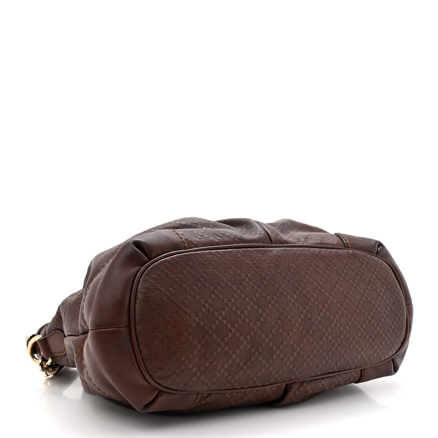 Diamante Medium Sukey Top Handle Bag Dark Brown