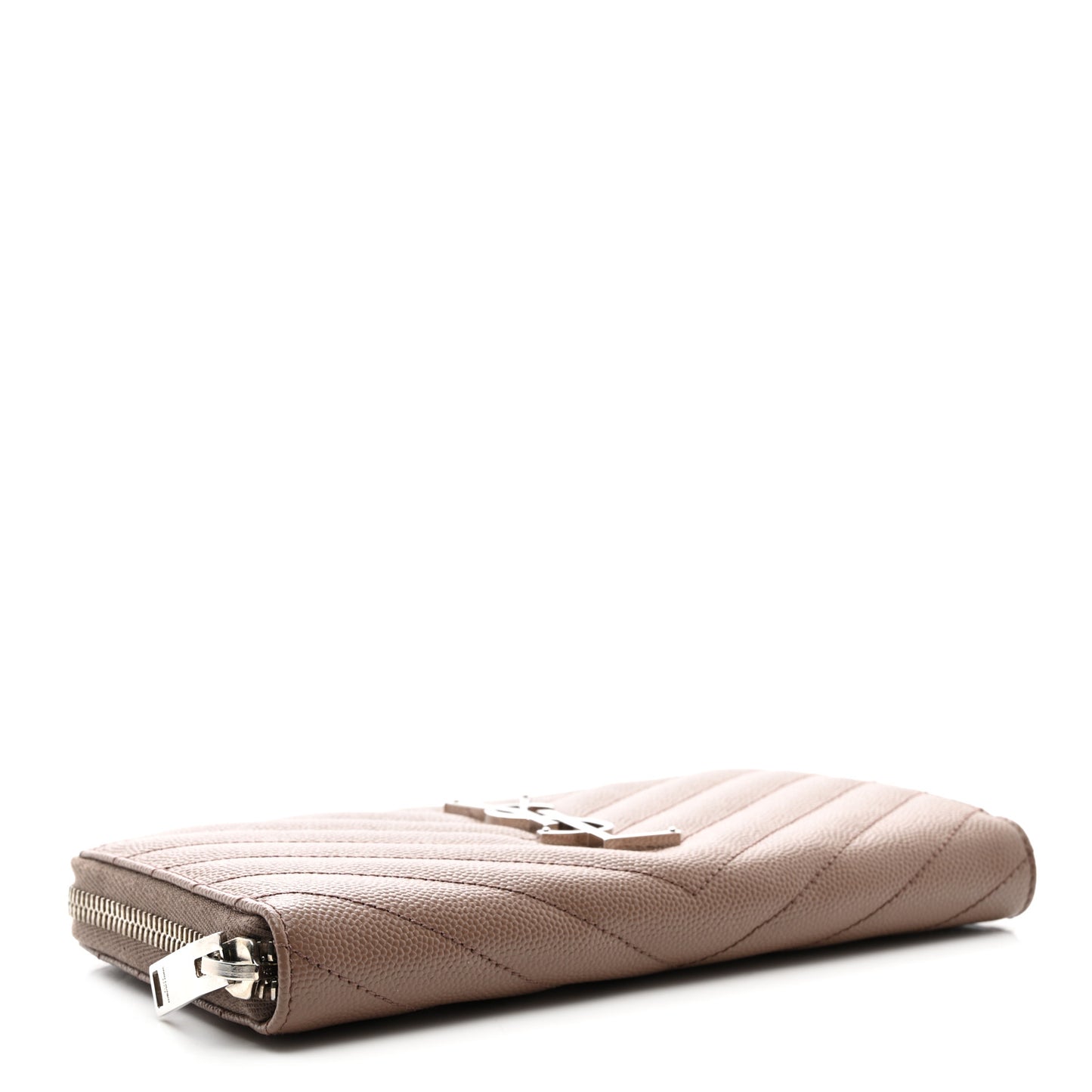 Grain De Poudre Matelasse Chevron Monogram Zip Around Wallet Fard