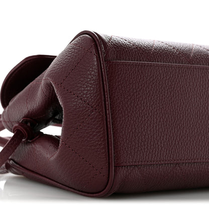 Chanel Grained Calfskin Stitched Urban Essentials Small Shopping Bag Burgundy 8 of 9