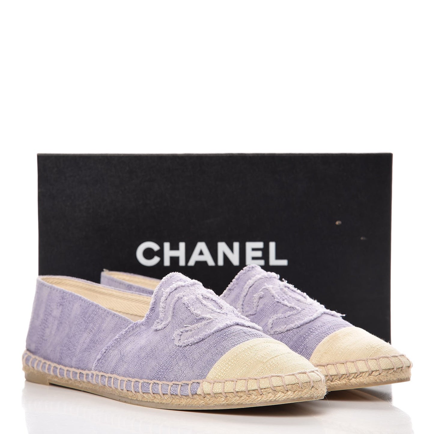 Toile CC Cap Toe Espadrilles 42 Ecru Purple