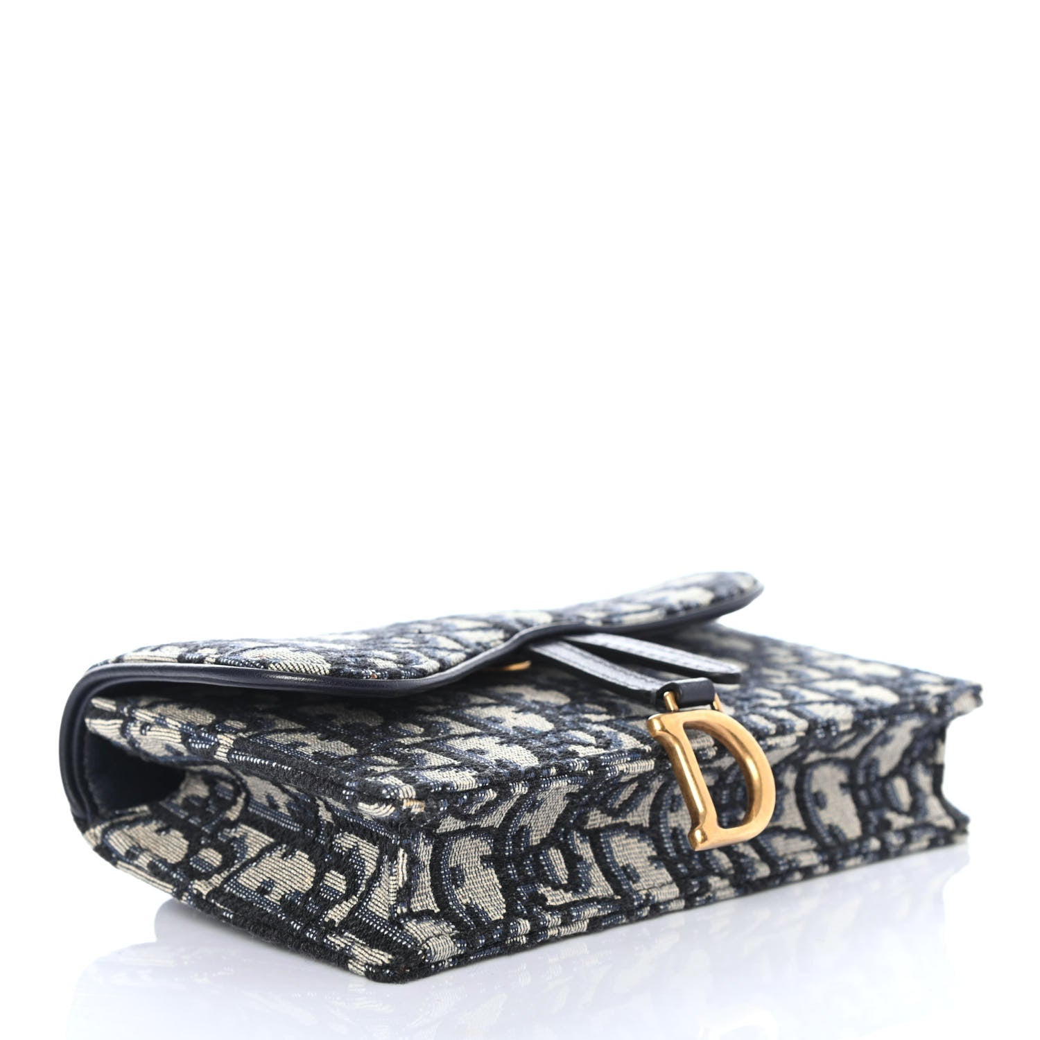 Christian Dior Oblique Saddle Belt Bag Blue 3 of 4