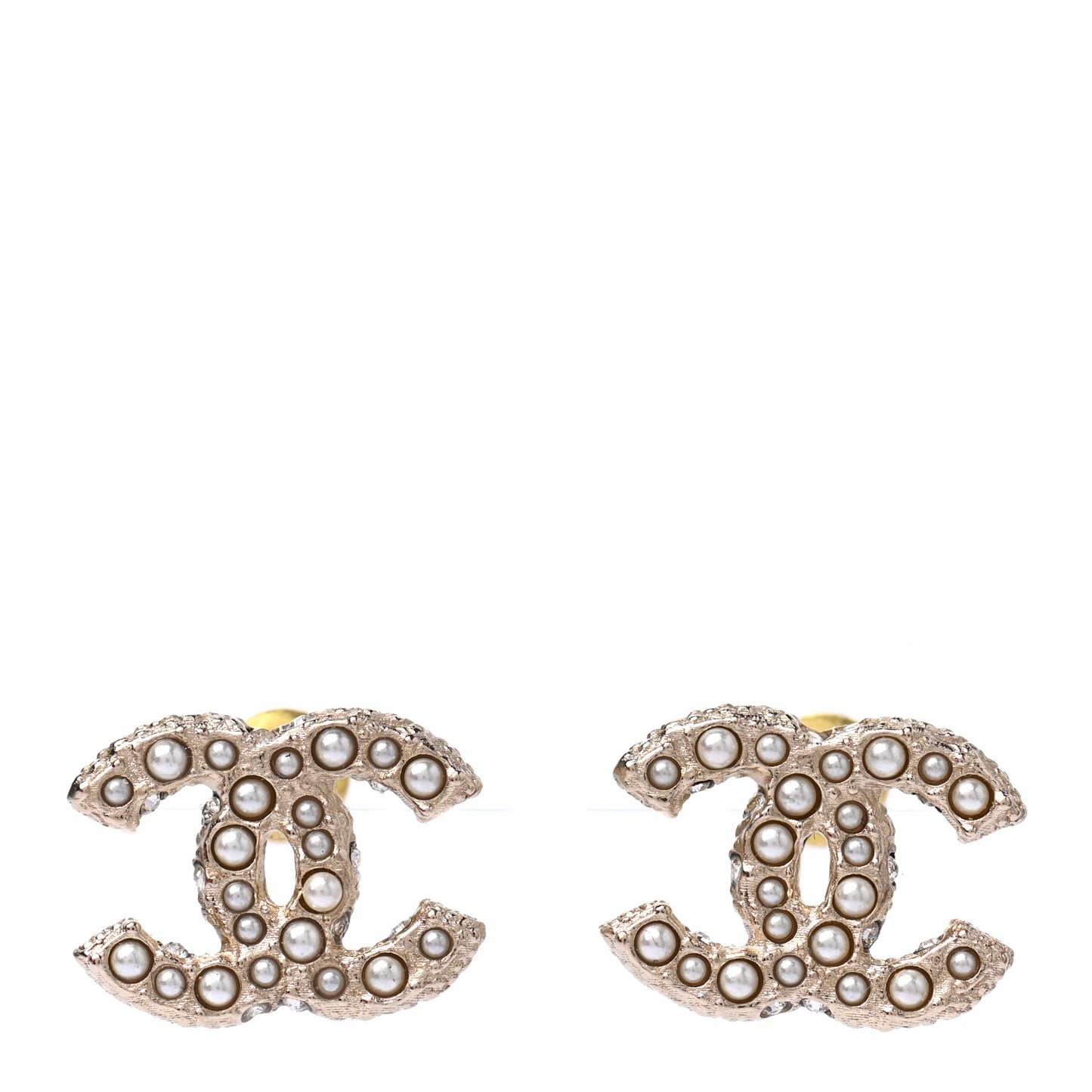 Pearl CC Earrings Gold