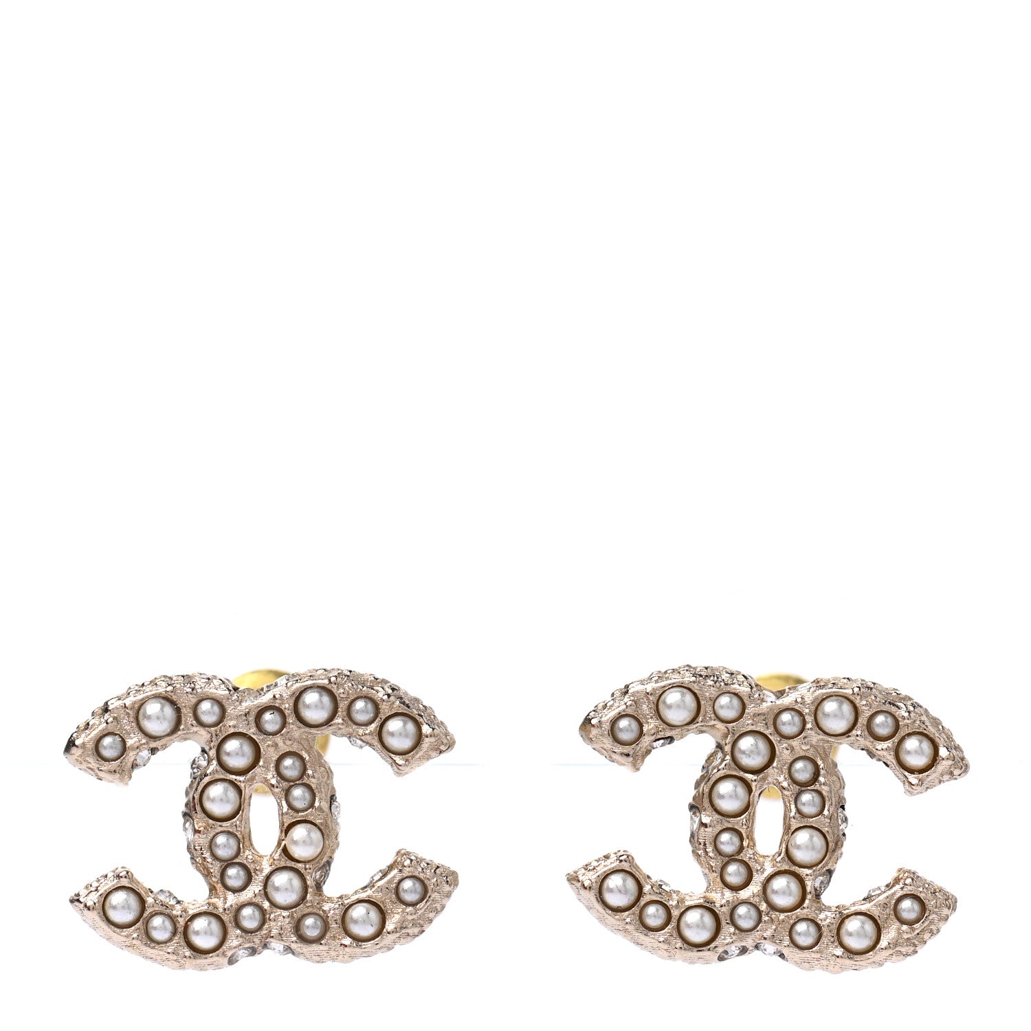 Chanel Pearl CC Earrings Gold 1 of 4