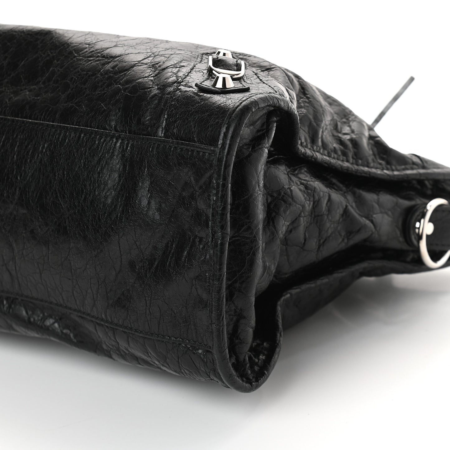 Agneau Classic Silver Hardware City Black