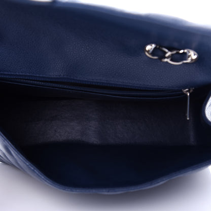 Chanel Caviar Quilted Jumbo Single Flap Navy 5 of 11