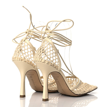 Bottega Veneta Mesh Nappa Stretch Ankle Tie Sandals 38 Toile 4 of 9